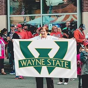 Wayne State University Garden 3x5Ft Flag Outdoor Indoor Party Home House Sign Decor Banner Fade Proof Flags